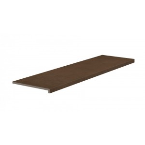 Монолитная ступень Exagres 120x33 Cosmos 631 Corten Кантиковая R9 противоскользящая коричневый 12мм