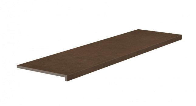Монолитная ступень Exagres 120x33 Cosmos 631 Corten Кантиковая R9 противоскользящая коричневый 12мм