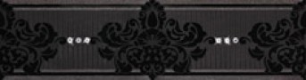 Плитка 30x8 Кайма Mrv185 Frise Nero Elite глянцевая дизайн 11мм Valentino