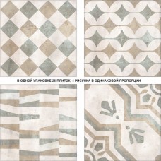 Керамическая плитка Axima Либретто орнамент ---------- 26 шт. в уп., 4 рисунка