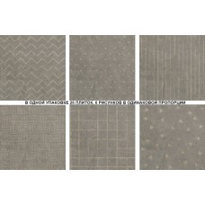 Керамическая плитка Axima Адажио серая орнамент----- 26 шт. в уп., 6 рисунков