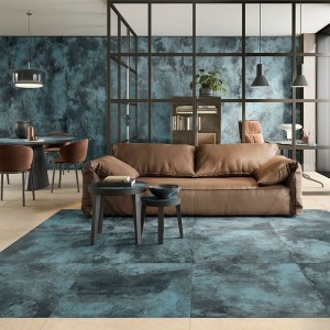 Керамогранит 278x120 Navy Rt Alchemy матовая сине-черный камень Caesar