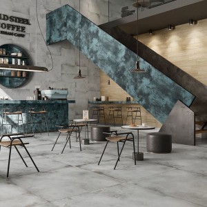 Керамогранит 120x120 Navy Rt Alchemy матовая сине-черный камень Caesar