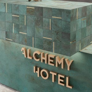 Керамогранит 80x80 Mint Rt Alchemy матовая зеленый камень Caesar