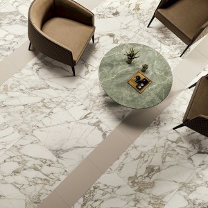 Керамогранит 278x120 Apuan Gold Luc Rt Anima Ever полированная серый мрамор Caesar