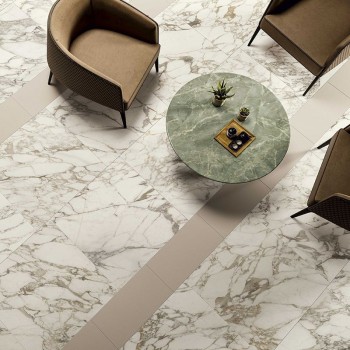 Керамогранит 278x120 Apuan Gold Luc Rt Anima Ever полированная серый мрамор Caesar