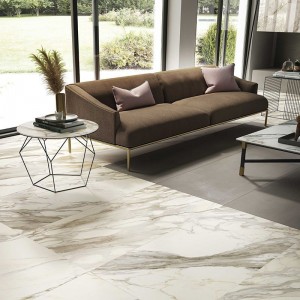 Керамогранит 120x120 Apuan Gold Luc Rt Anima Ever полированная серый мрамор Caesar