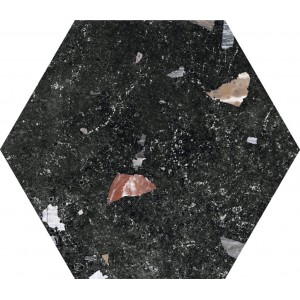 Керамогранит 25x22 Sonar Dark Hex матовая, натуральная 10мм Codicer 95