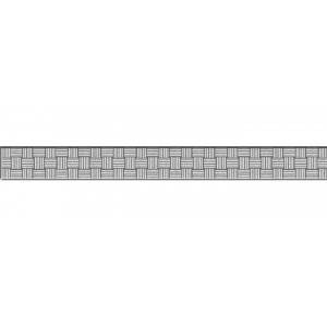 Плитка 35x4 Керамический Декор бордюр стеклянный Glass серебристый GL7H371 глянцевая серый Cersanit