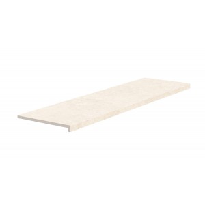 Монолитная ступень Exagres 120x33 Bedford White Кантиковая R12/C противоскользящая слоновая кость 12мм
