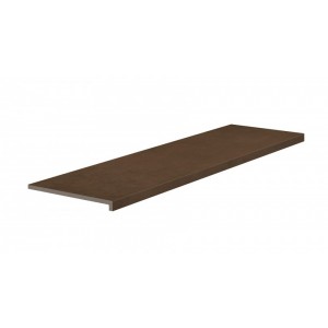 Монолитная ступень Exagres 120x33 Cosmos 631 Corten Кантиковая R9 противоскользящая коричневый 12мм