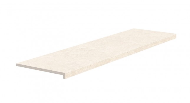 Монолитная ступень Exagres 120x33 Bedford White Кантиковая R9 противоскользящая слоновая кость 12мм