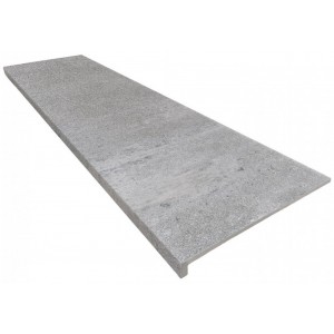 Монолитная ступень Kerastep 120x33 Urban 371 Silver Кантиковая R9 противоскользящая серебристый 12мм