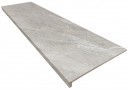 Монолитная ступень Kerastep 120x33 Marble 431 Arian Кантиковая R9 противоскользящая серый светлый 12мм