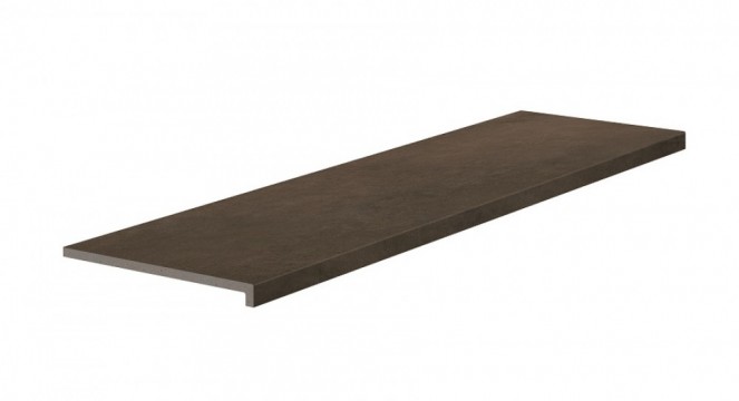 Монолитная ступень Exagres 120x33 Cosmos 626 Copper Кантиковая R11/C противоскользящая коричневый темный 12мм