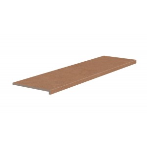 Монолитная ступень Exagres 120x33 Essenza 588 Rust Кантиковая R12/C противоскользящая коричневый 12мм