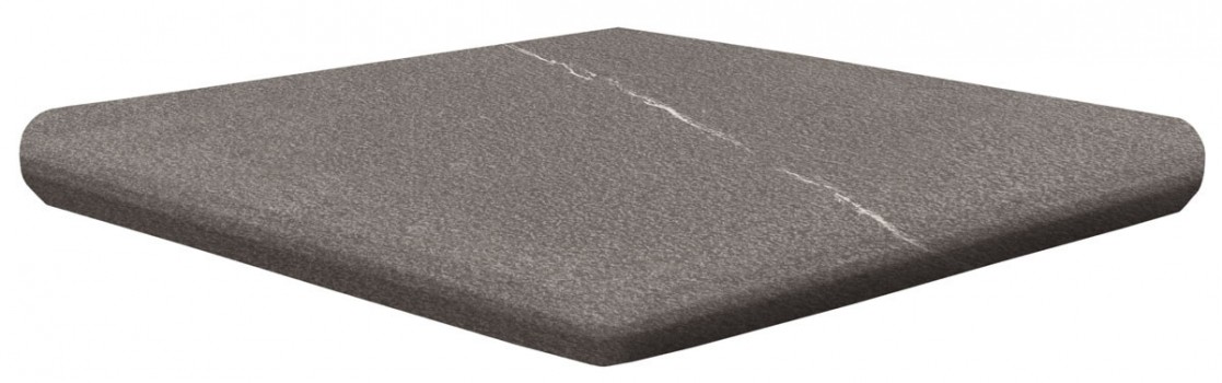 Albaroc hulla ступень флорентийская угловая 330*330*14 мм r12/c Exagres 33x33  противоскользящая серый темный 14мм