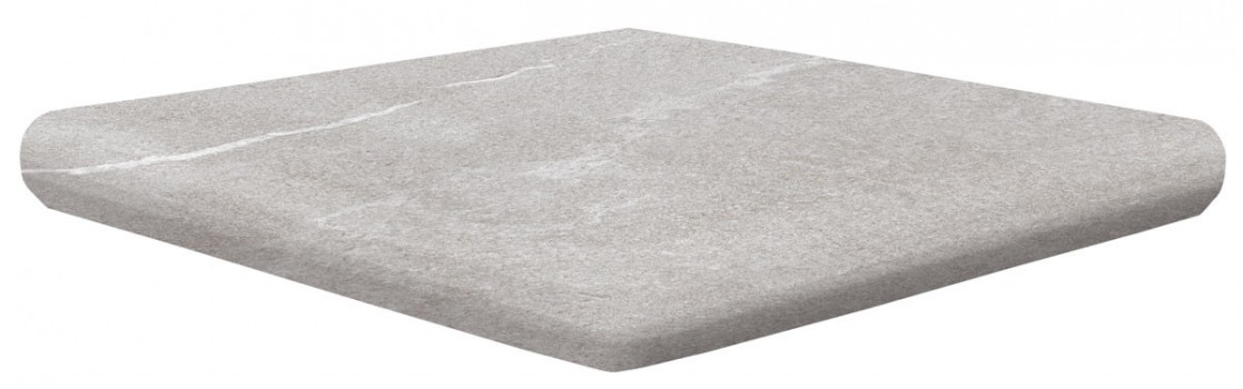 Albaroc galena ступень флорентийская угловая 330*330*14 мм r12/c Exagres 33x33  противоскользящая серый светлый 14мм