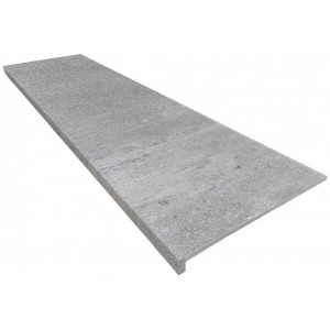 Монолитная ступень Kerastep 120x33 Urban 371 Silver Кантиковая R9 противоскользящая серебристый 12мм