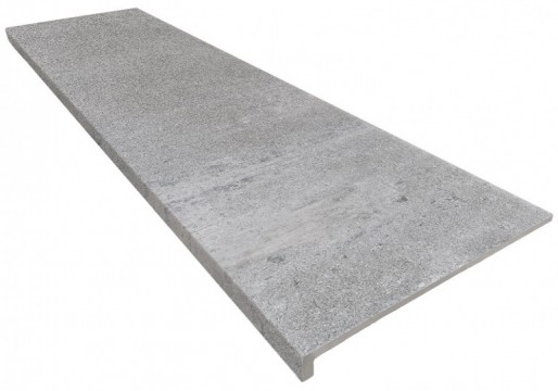 Монолитная ступень Kerastep 120x33 Urban 371 Silver Кантиковая R9 противоскользящая серебристый 12мм