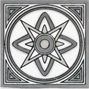 Керамогранит 6x6 Напольная Керамогранитная Вставка Петра ная Z-50 глянцевая серый Belleza