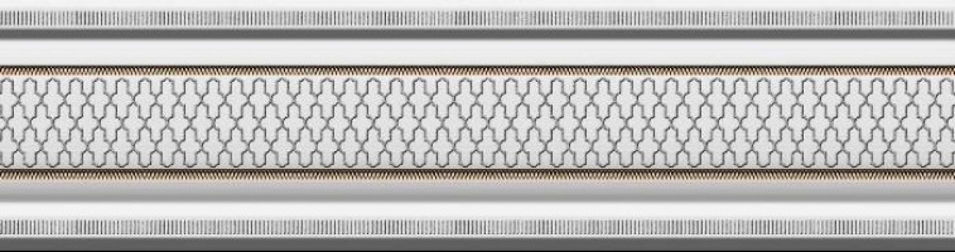 Плитка Heralgi бордюр 30x8 Cenefa Classic Blanco Garden глянцевая