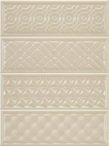 Плитка Heralgi декор 30x10 Dec Geometry Crema Garden глянцевая