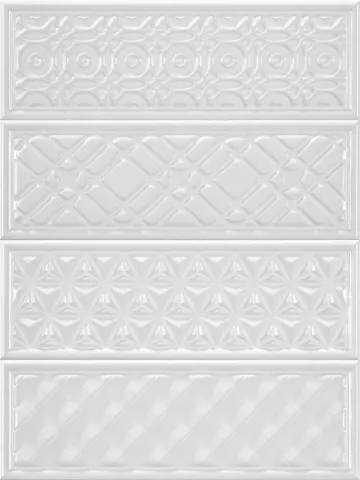 Плитка Heralgi декор 30x10 Dec Geometry Blanco Garden глянцевая