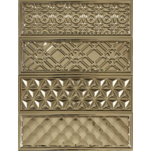 Плитка Heralgi декор 30x10 Dec Geometry PVD Oro Garden глянцевая