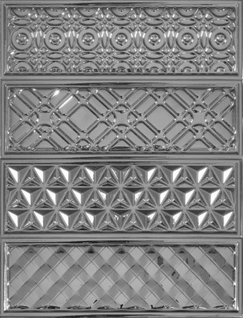 Плитка Heralgi декор 30x10 Dec Geometry PVD Plata Garden глянцевая