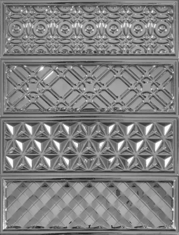 Плитка Heralgi декор 30x10 Dec Geometry PVD Plata Garden глянцевая