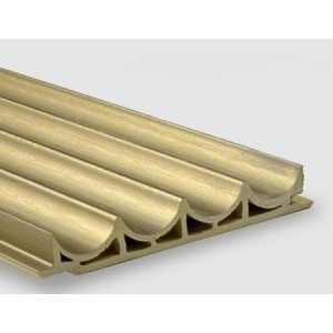 Стеновая панель Bonaparte 280x10 Wave gold metal QY250710E