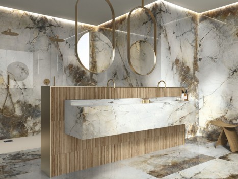 Керамогранит 120x60 Ape Gold Hard Pol Rect полированная мрамор коралловый