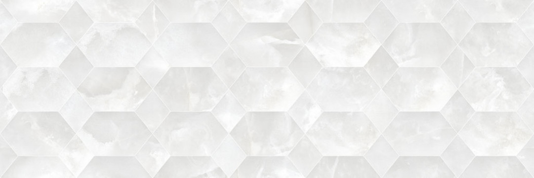 Плитка Gravita настенная рельефная Onix Sky Hexa 90x30 глянцевая серый
