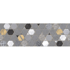 Плитка Gravita настенная 90x30 Cemento Ash Crystal Dec матовая