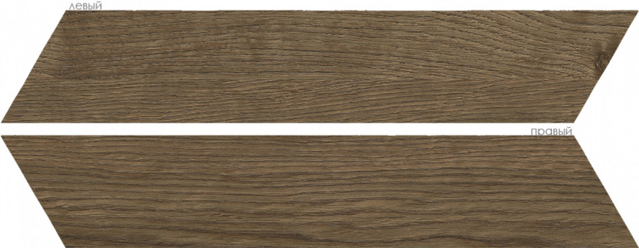 Керамогранит 40x8 8мм Elegance Teka Chev матовая коричневый Bestile