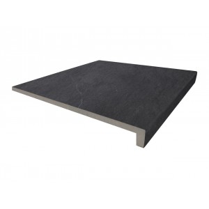 Ступень кантиковая Exagres 33x33 Mediterraneo 331 Grafito R9 противоскользящая серый темный 12мм