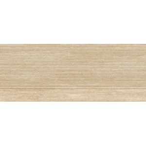 Плитка настенная Krion 150x60 Taranto Gold Stripe матовый под травертин бежевый 12.5мм 100371175