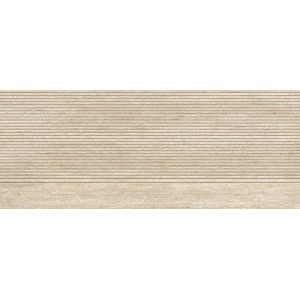 Плитка настенная Krion 150x60 Taranto Marfil Stripe матовый под травертин бежевый 12.5мм 100371178
