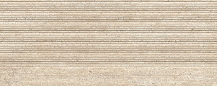 Плитка настенная Krion 150x60 Taranto Marfil Stripe матовый под травертин бежевый 12.5мм 100371178