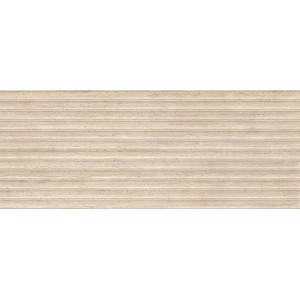 Плитка настенная Krion 150x60 Taranto Marfil Deco матовый под травертин бежевый 12.5мм 100363913