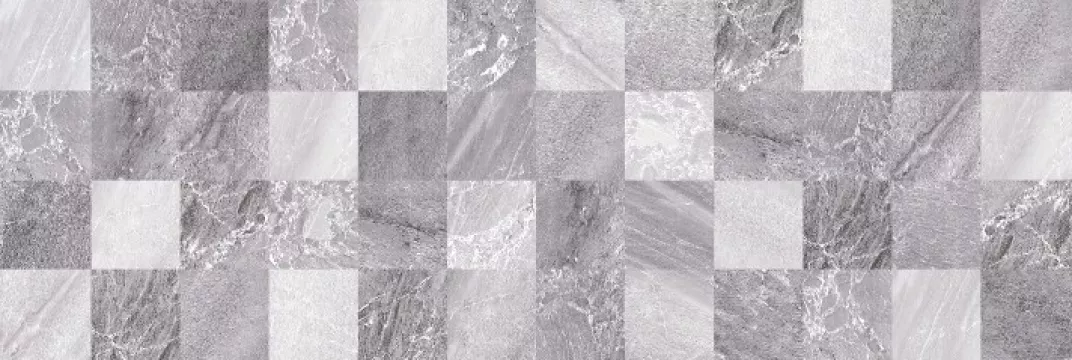 Плитка Laparet 60x20 декофон Мозаика серый 17-30-06-616 Мармара глянцевая глазурованная