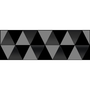 Плитка Laparet 60x20 декор Perla чёрный 17-03-04-463-0 Sigma глянцевая глазурованная