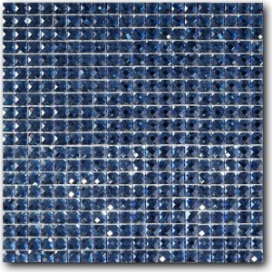 Мозаика 33x33 11 Crystall глянцевая голубой мозаика 5мм Art Natura