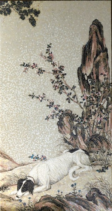 Панно 300x120 Журавль И Собака бежевый  4мм Art Natura