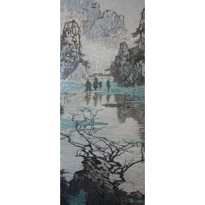 Панно 300x120 Югао голубой  Art Natura