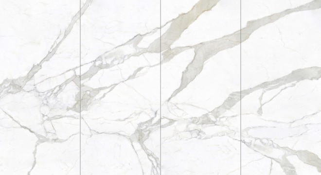 Керамогранит Zodiac 270x120 Calacatta Bianco Polished полированный под мрамор белый 6мм MN011AP271206