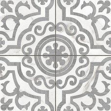 Плитка Cersanit 42x42 белый узоры 16188 Siena матовая глазурованная