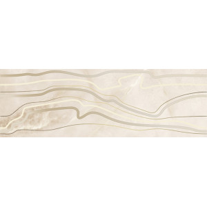 Плитка Cersanit 75x25 декор вставка бежевая линии 15921 Ivory глянцевая глазурованная