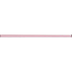 Плитка Cersanit 75x3 бордюр Universal Glass Спецэлемент стеклянный розовый UG1U071 Haiku глянцевая глазурованная